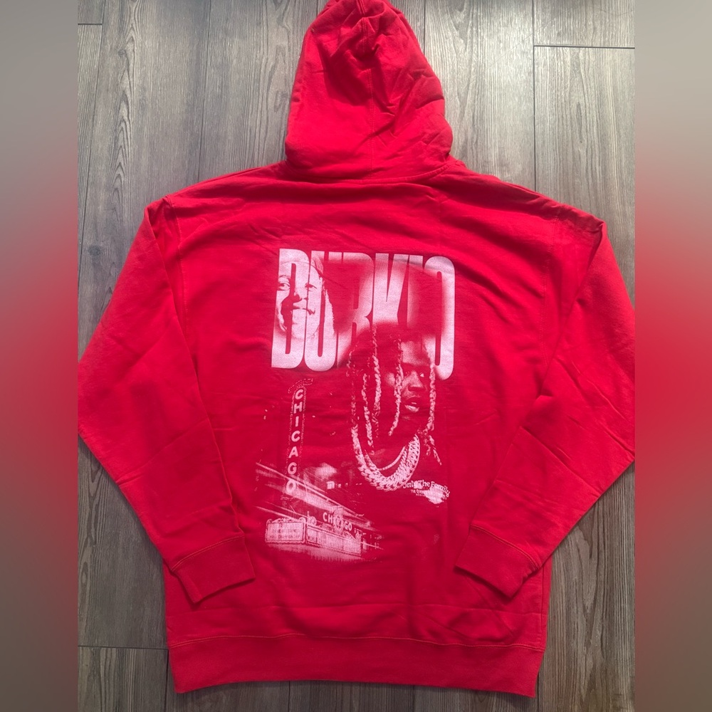 OTF Lil Durk Hoodie Men’s Small Red Chicago Graphic NWOT Streetwear Unisex